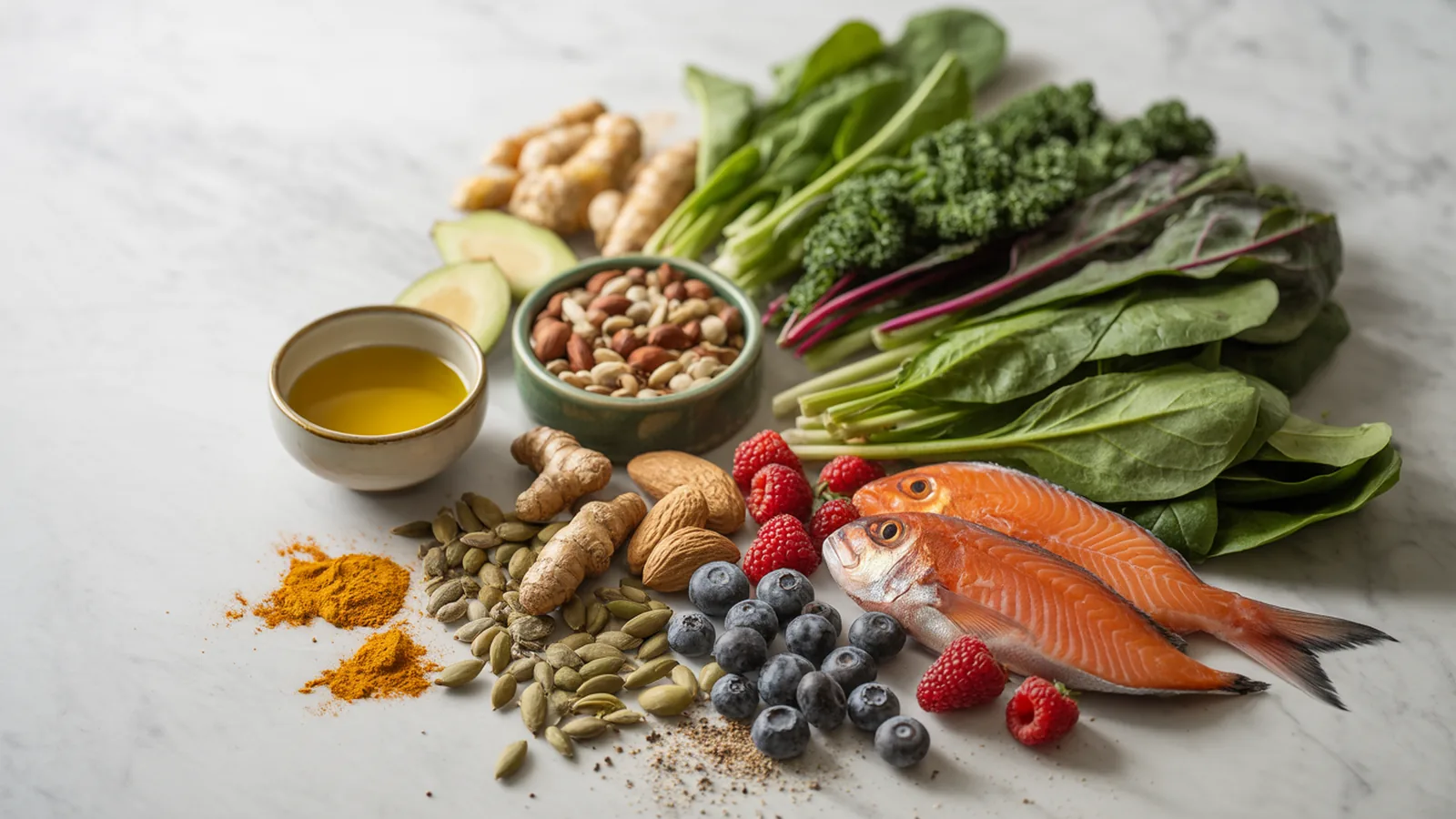 Anti-Inflammatory Foods List: What I Actually Buy photographed in warm natural light