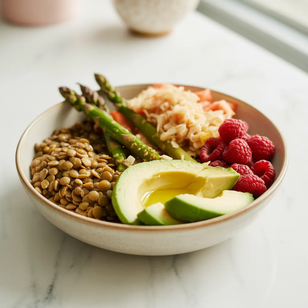 Gut Health Foods List: What I Restock photographed in warm natural light