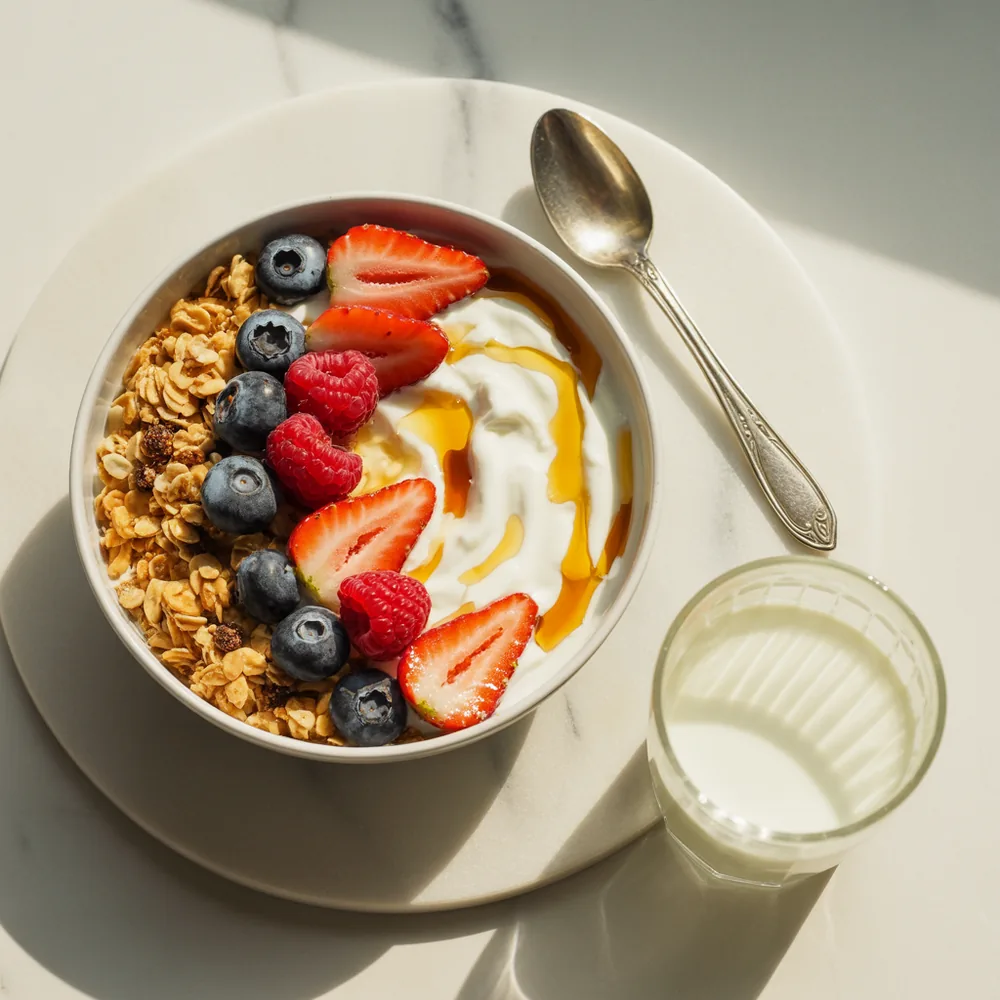 High-Protein Breakfast Ideas: My Real Morning List photographed in warm natural light