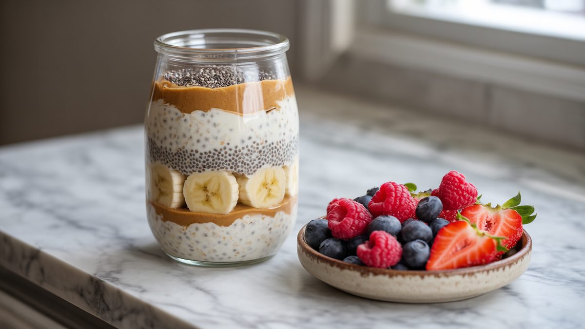 Overnight Oats Protein: How Much and How to Boost It image 1 Overnight Oats Protein: How Much and How to Boost It photographed in warm natural light