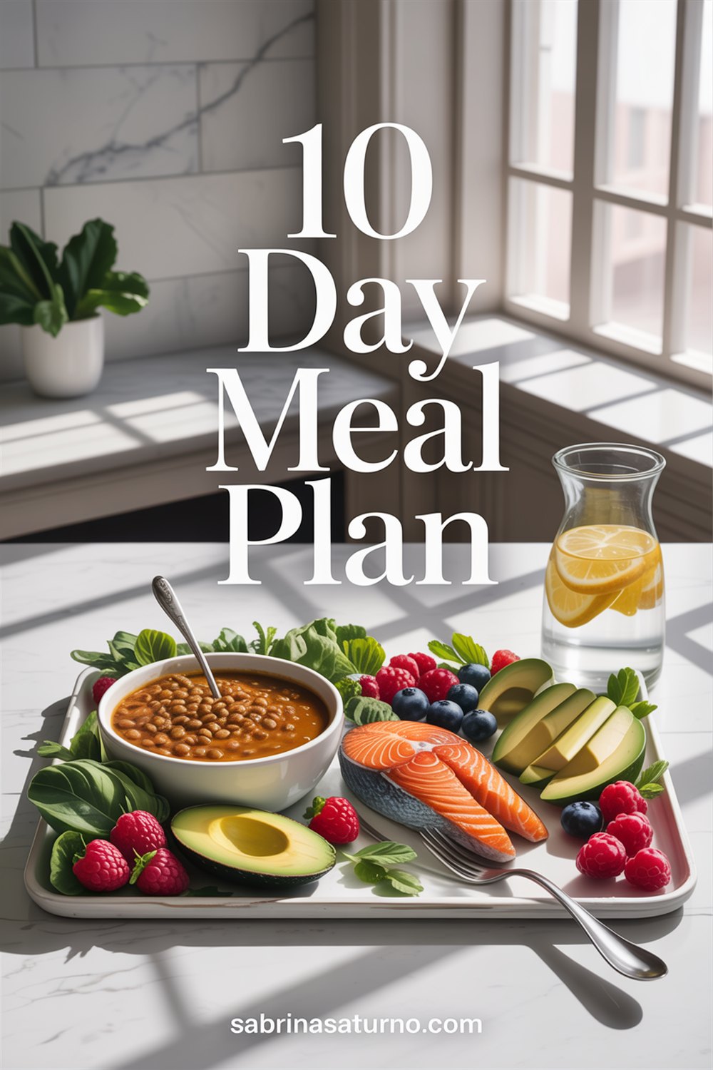 Pinterest pin for 10 Day Detox Meal Plan: Day by Day